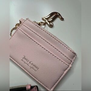 Juicy Couture Light Pink Card Holder with Gold Accent